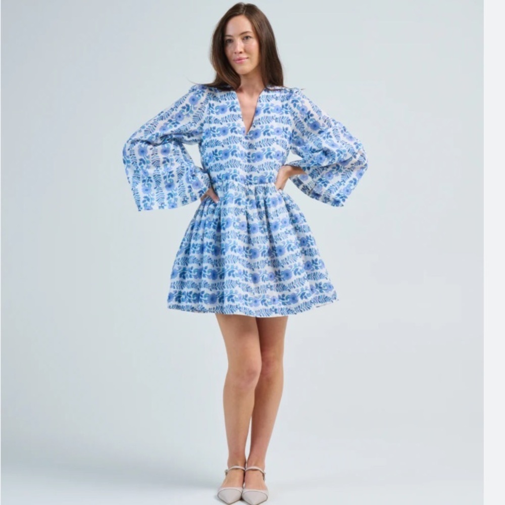 Alix of Bohemia Silvie Iris Ivy Dress Cotton Silk